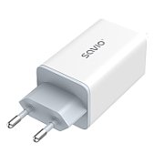 SAVIO LA-07 GaN 65W mains charger  USB  QC4.0+  PD 3.0  White_6