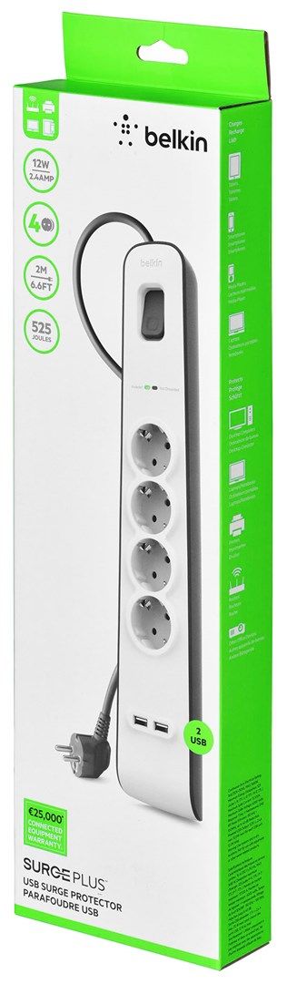 Belkin BSV401VF2M surge protector White 4 AC outlet(s) 2 m_7