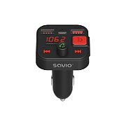 SAVIO FM transmitter  Bluetooth 5.3  QC 3.0 charger  LED display  Bass Boost  TR-15  black_1