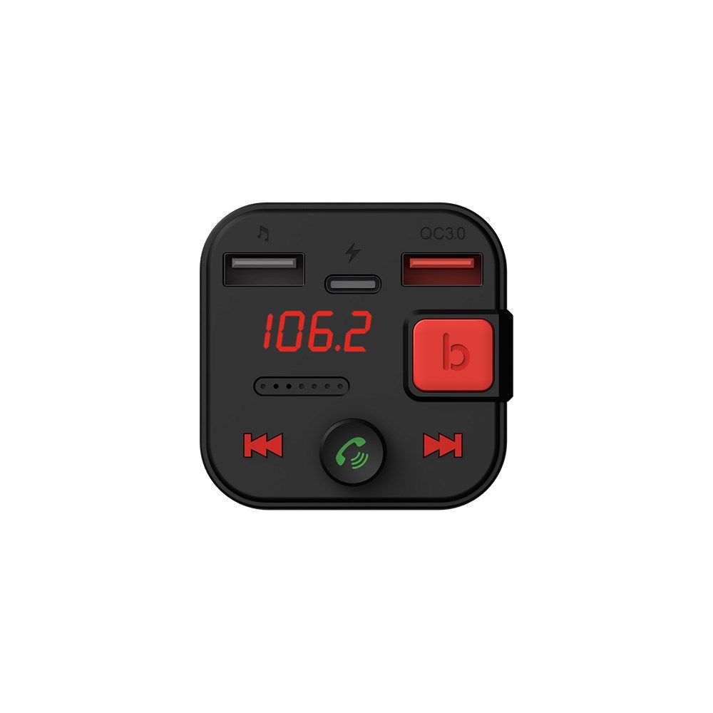 SAVIO FM transmitter  Bluetooth 5.3  QC 3.0 charger  LED display  Bass Boost  TR-15  black_2