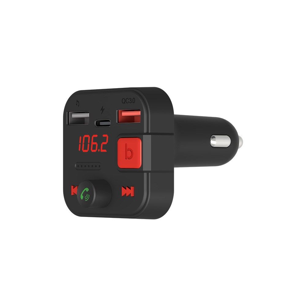 SAVIO FM transmitter  Bluetooth 5.3  QC 3.0 charger  LED display  Bass Boost  TR-15  black_3