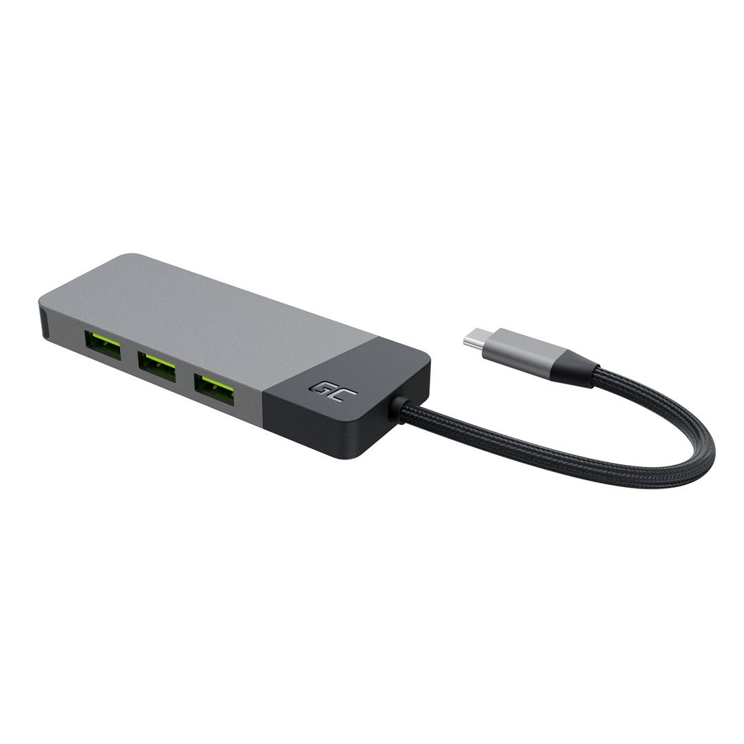 GREEN CELL HUB USB-C ADAPTER GC CONNECT 7W1 (3XUSB 3.1  HDMI 4K 60HZ  USB-C PD 85W  MICROSD/SD)_7