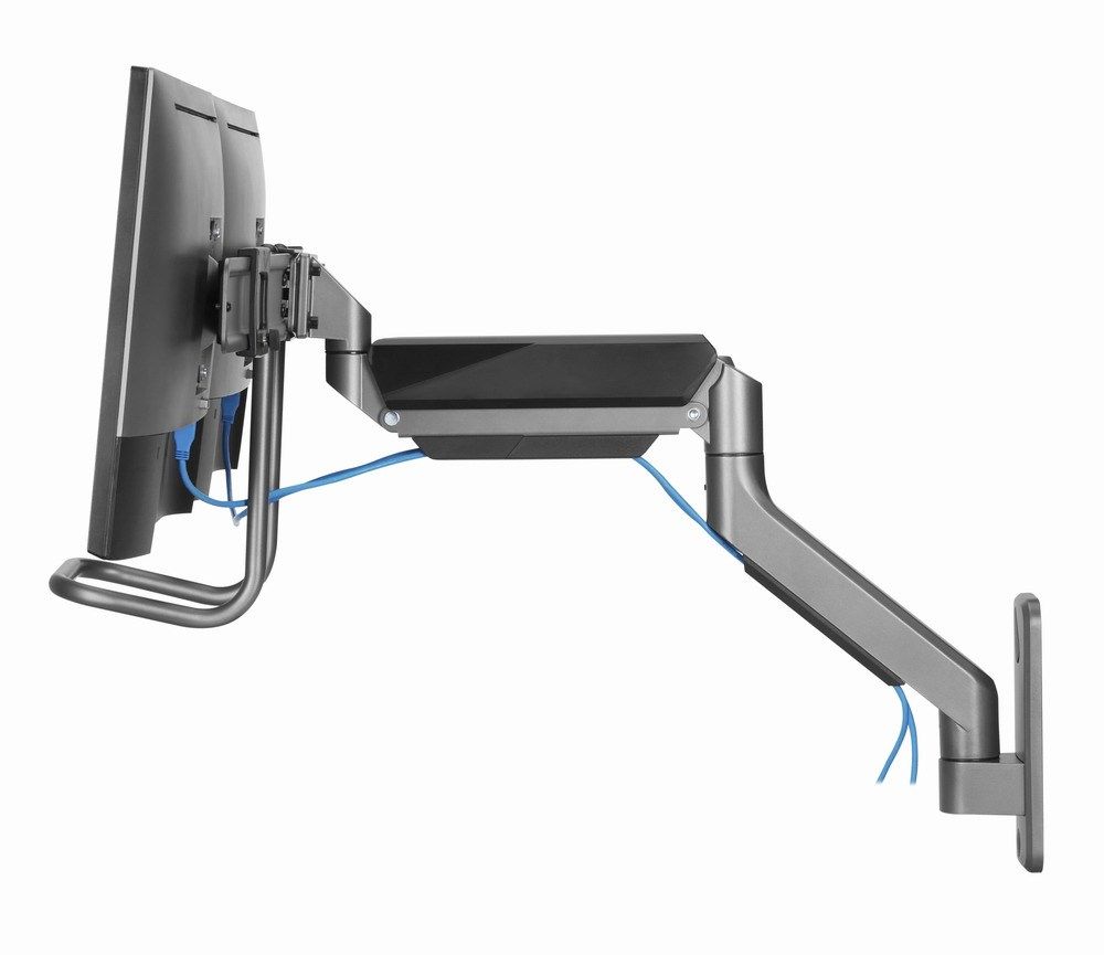 Gembird MA-WA2-02 Adjustable wall 2-display mounting arm  17”-32”  up to 8 kg_12