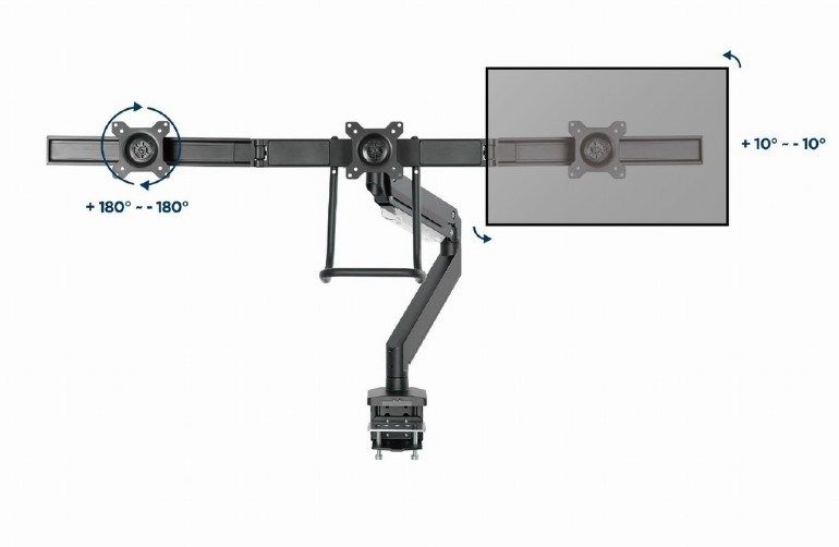 Gembird MA-DA3-03 monitor mount / stand 68.6 cm (27 ) Black Desk_13