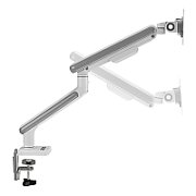 Ergo Office ER-751 Monitor Desk Mount Gas Spring 9kg Adjustable VESA 75x75 100x100 17  - 32  White Silver Clamp Mount Single Arm LED LCD QLED OLED_17