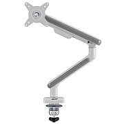 Ergo Office ER-751 Monitor Desk Mount Gas Spring 9kg Adjustable VESA 75x75 100x100 17  - 32  White Silver Clamp Mount Single Arm LED LCD QLED OLED_3