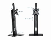 Gembird MS-D1-01 monitor mount / stand 81.3 cm (32 ) Black Desk