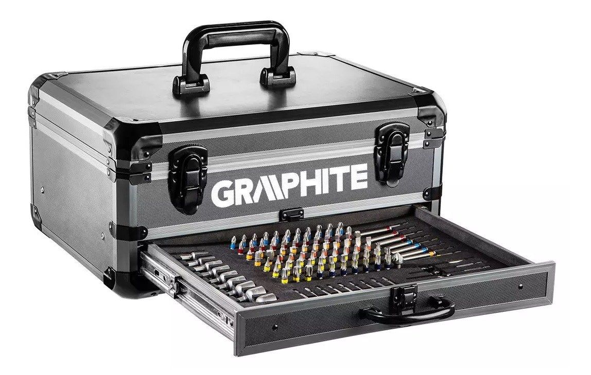 Graphite Energy+ set in aluminum case: drill/driver with removable chuck  2 2.0Ah batteries  charger and 109 accessories_3