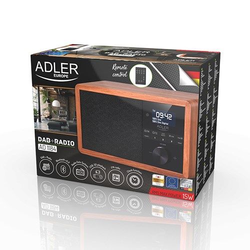 Adler AD 1184 radio Portable Digital Black  Wood_12