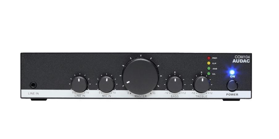 AUDAC COM104 Public Address Amplifier 40W @70/100V/ Black_2