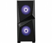 MSI MAG FORGE 100M Mid Tower Gaming Computer Case 'Black  2x 120mm ARGB PWM Fan  1x 120mm Fan  1-6 ARGB Hub  Mystic Light Sync  Tempered Glass Panel  ATX  mATX  mini-ITX'_4