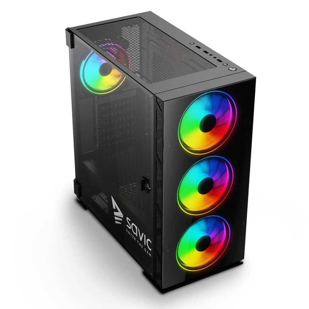 SAVIO PC Case Prime X1 ARGB Glass Black_2