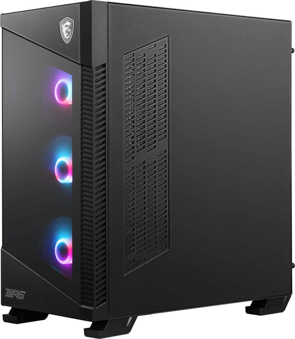 MSI MPG VELOX 100R Mid Tower Gaming Computer Case 'Black  4x 120mm ARGB Fans  1-6 ARGB Hub  ARGB light strip  USB Type-C  Tempered Glass  Center  E-ATX  ATX  mATX  mini-ITX'_5