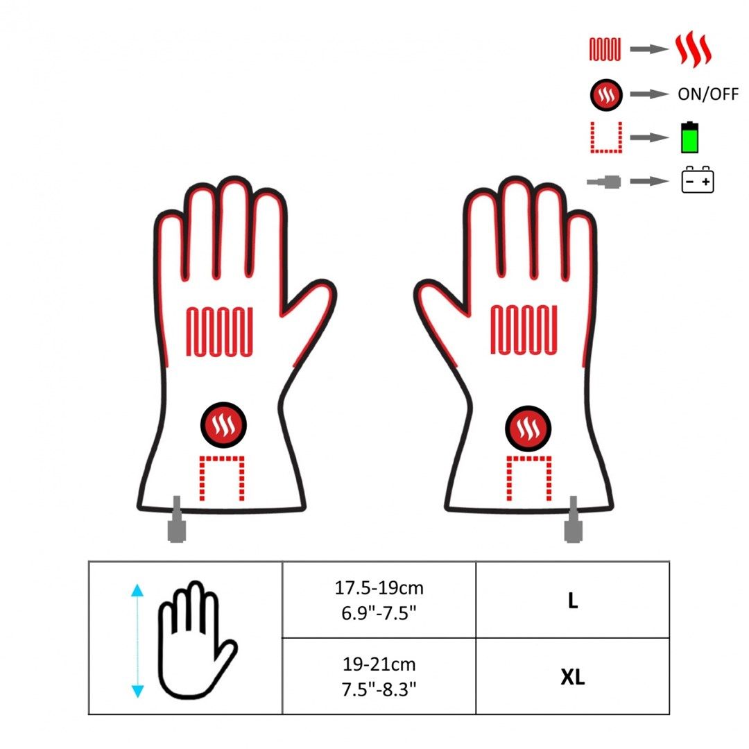 GLOVII HEATED MOTORCYCLE GLOVES XL  GDBXL_10