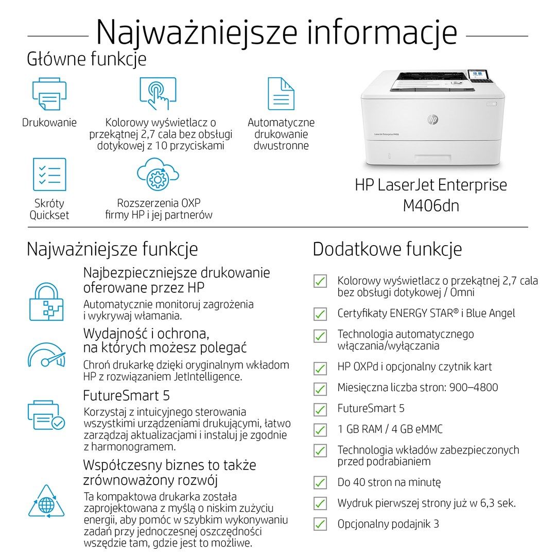 Printer HP LaserJet Enterprise M406d s_16