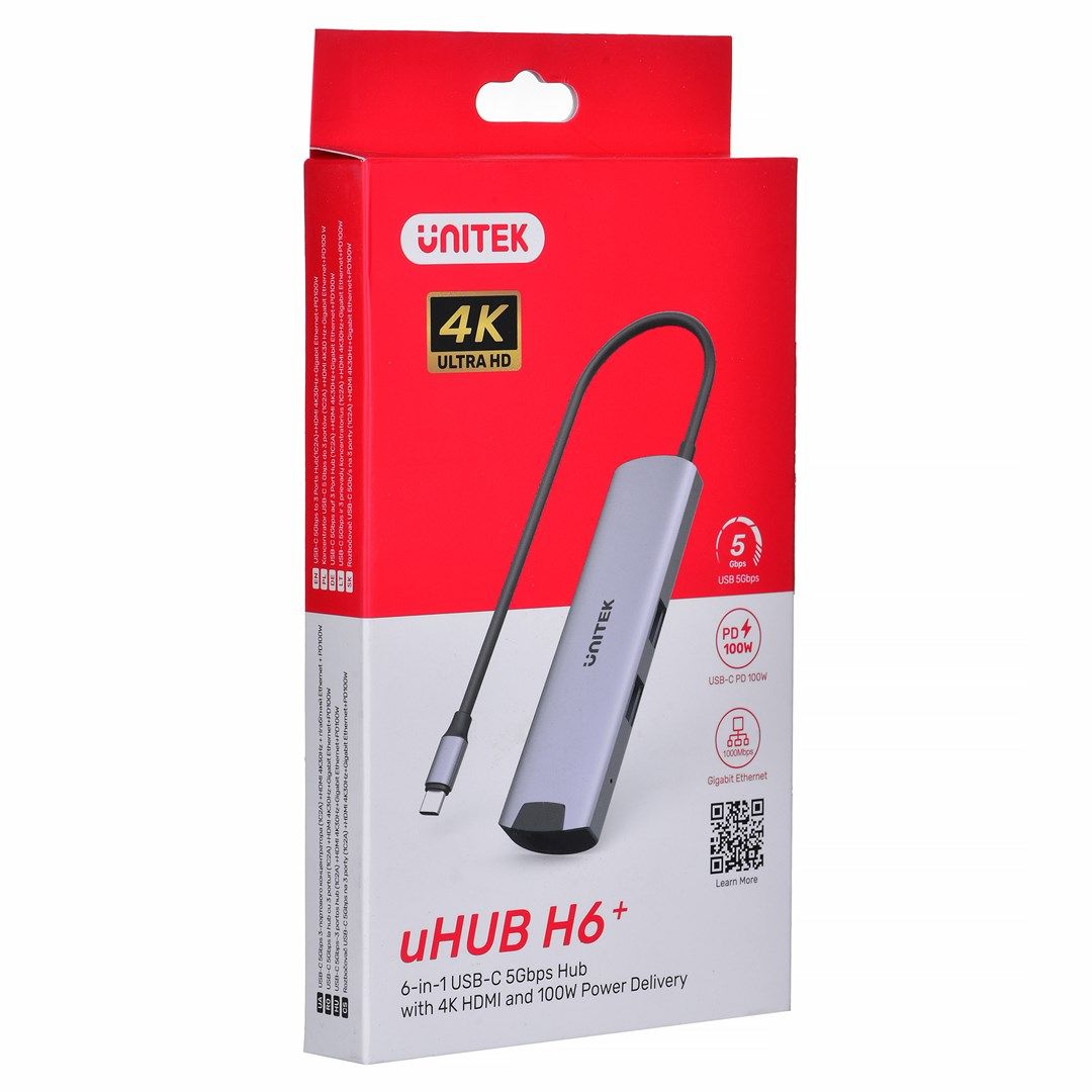 Unitek H1112F active HUB USB-C 5 Gbps  HDMI RJ-45 PD 100 W_7