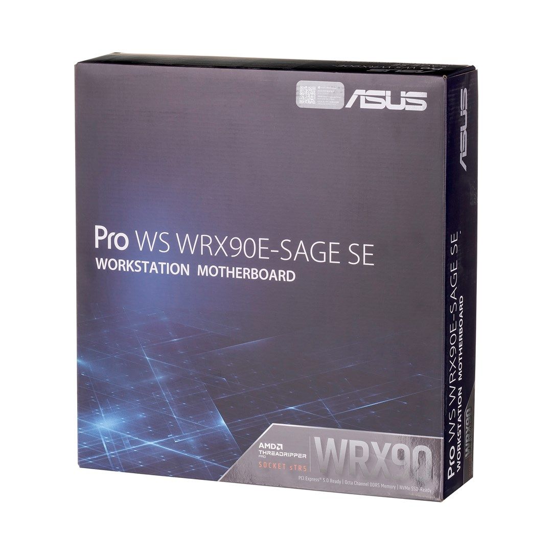 ASUS PRO WS WRX90E-SAGE SE AMD WRX90 Threadripper PRO  2 x Intel X7100-AT2 dual 10Gb + 1x RTL8211F 1Gb/ USB 3.2 Gen2 x6  7 x PCIe 5.0 x16  4 x SATA 6Gb/s (RAID 0 1 5 10)  4 x M.2 socket 3 Key M (2 x type 2242-22110  PCIe 5.0 + 2 x type 2242-2280  PCI_11