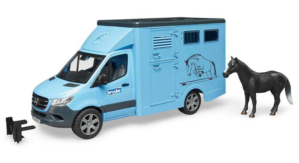 Mercedes Sprinter for transporting horses with horse figurine 02674 BRUDER_3