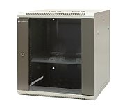 EMITERNET Single hanging cabinet 19'' 12U  sheet metal/glass door  600×600×635mm width/depth/height. EM/AP6612_1