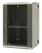 EMITERNET Split hanging cabinet 19  18U  sheet metal/glass doors  600×550×910mm width/depth/height EM/AH6518_1