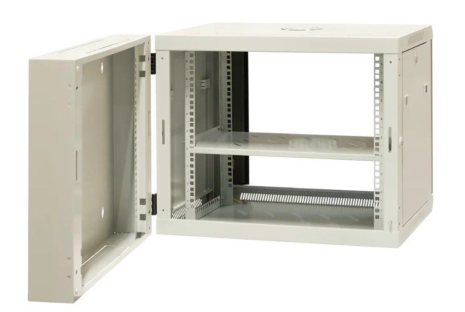 EMITERNET Split hanging cabinet 19  9U  sheet metal/glass doors  600×550×500mm width/depth/height EM/AH6509_2