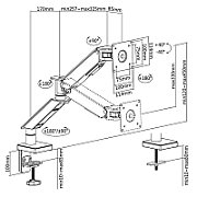 NanoRS Monitor TV Desk Mount Adjustable Tilt 17  - 32  8kg Gaming VESA LCD LED_8