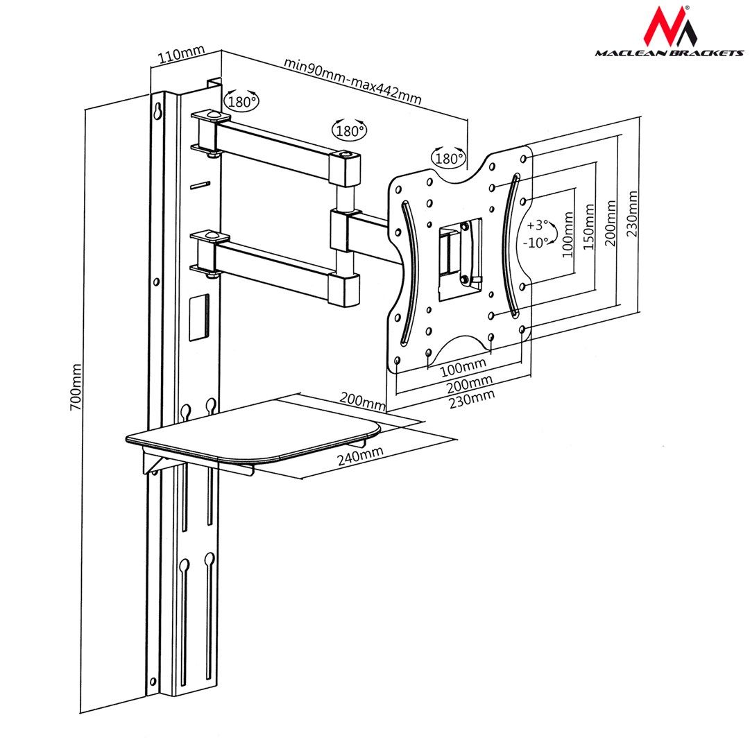 TV Holder 23  -42  with DVD tray_2