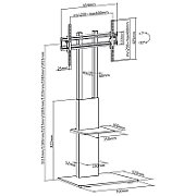 Maclean MC-865 Professional Modern TV Floor Stand with a Shelf for 37  - 70  Screens  max load 40kg  max VESA 600x400  Adjustable height  TV Entertainment Station_3