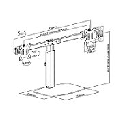 Ergo Office Dual Monitor Mount  17-27'' max 2x6kg  gas spring  suitable for ER-411 curved monitors_7