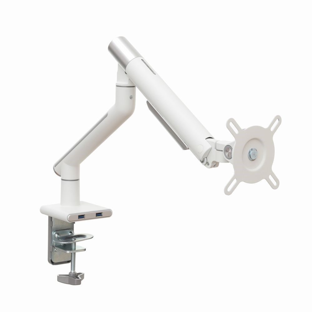 Desk mount for monitor LED/LCD 17-32  ART L-19GD gas assistance 2-9 kg 2x USB 3.0 White