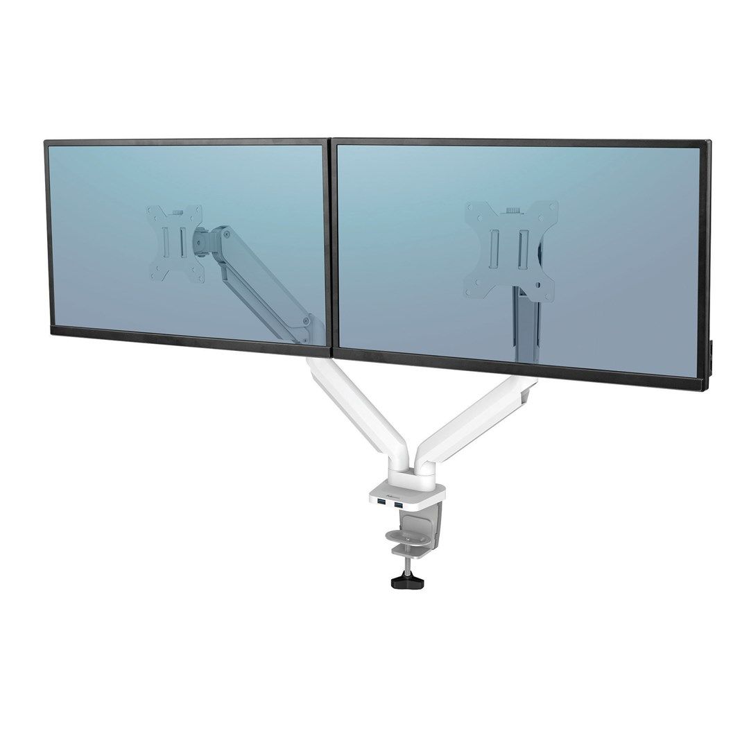 Fellowes Ergonomics arm for 2 monitors - Platinum series  white