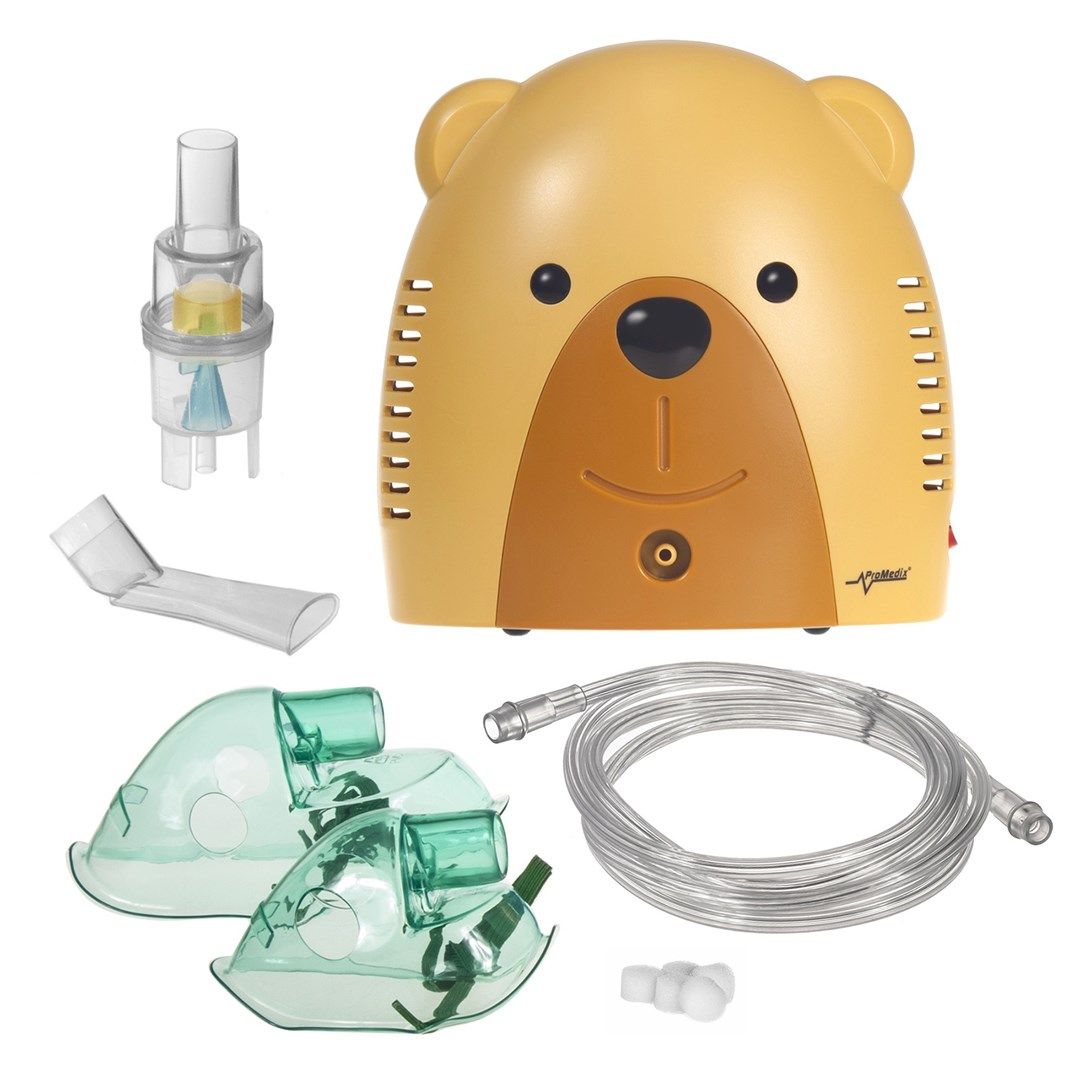 Promedix inhaler for children  teddy bear  nebulizer set  masks  filters  PR-811_4