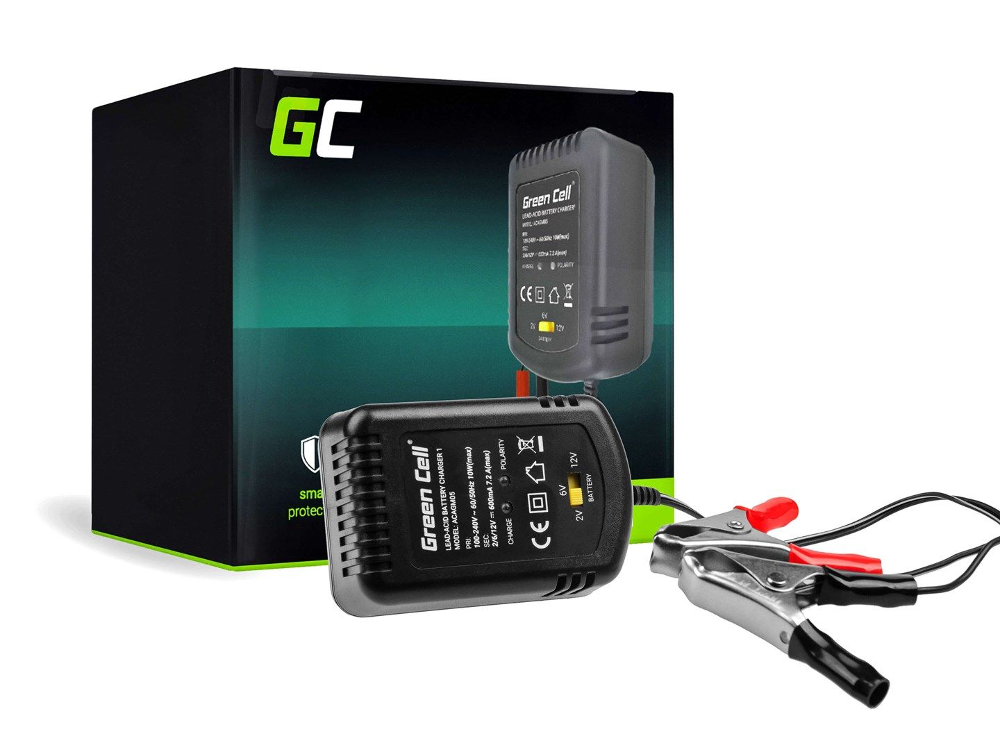 Green Cell ACAGM05 vehicle battery charger 2/6/12 V Black_5