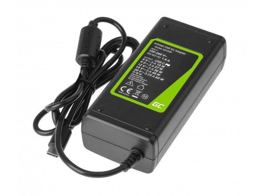 Green Cell AD134P USB-C charger AC adapter 65W for notebook tablet smartphone_8