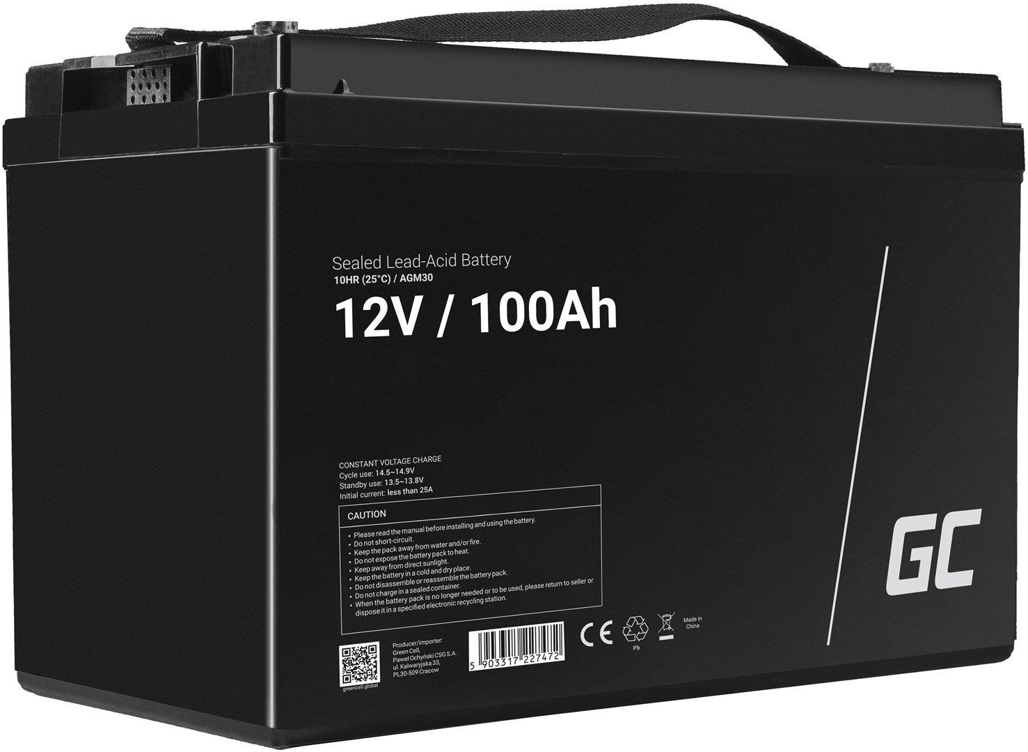 AGM Green Cell VRLA 12V 100Ah BATTERY_6