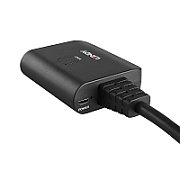 Cablu Lindy 2 porturi HDMI 4K60, latime de banda suportata 18Gbps, Chipset: GSV2006, lungime cablu 500 mm  negru