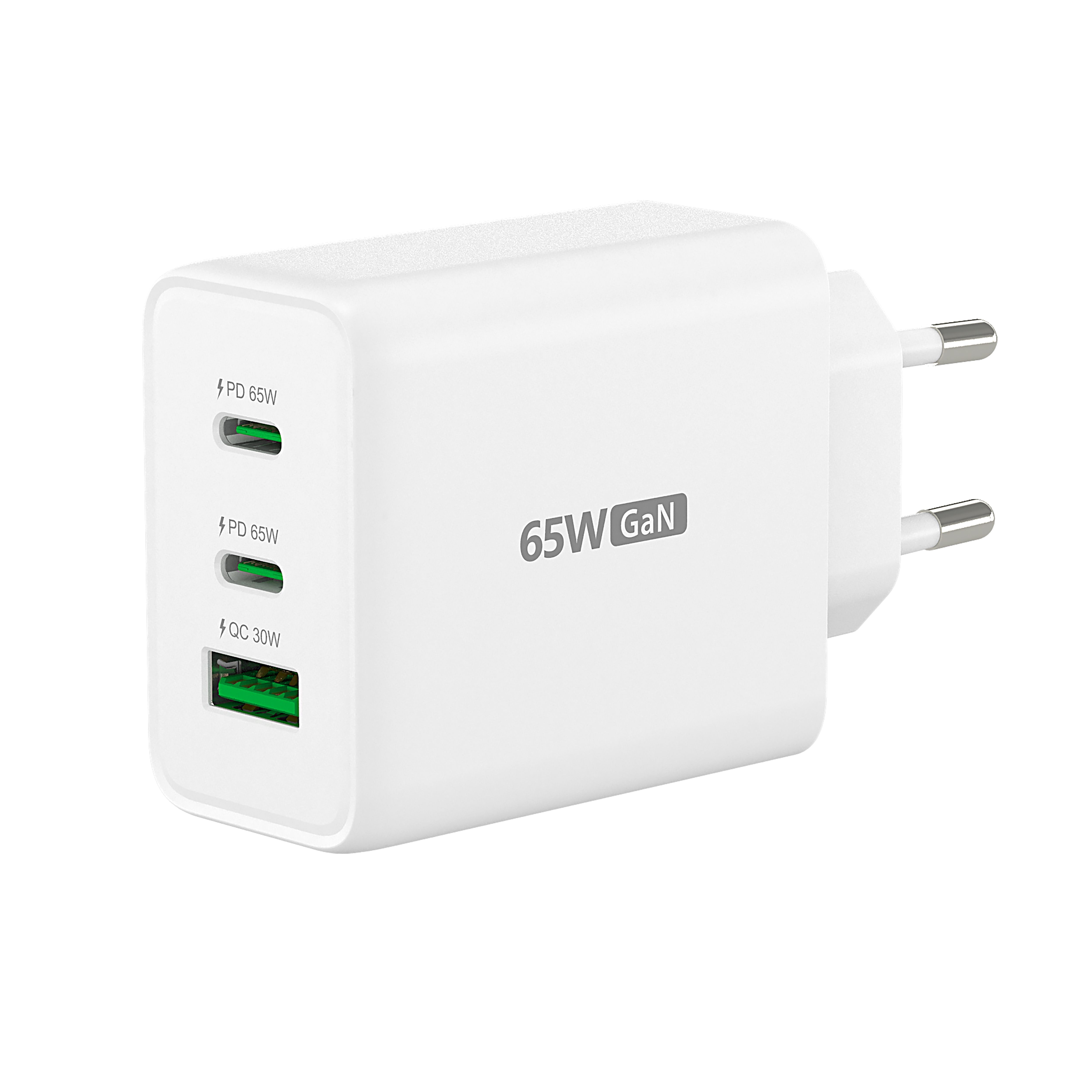 65W GAN USB-C 3-PORT CHARGER/EU WHITE_2