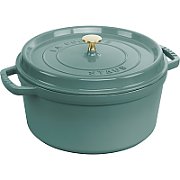 Staub Round Cast Iron Pot - 6.7 ltr  Eucalyptus_1