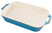 Set of 3 rectangular Staub ceramic platters - Antique turquoise_1