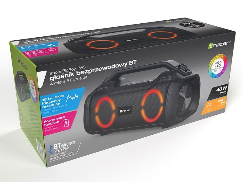 Tracer speakers BigBoy TWS 40W bluetooth black TRAGLO47343_10