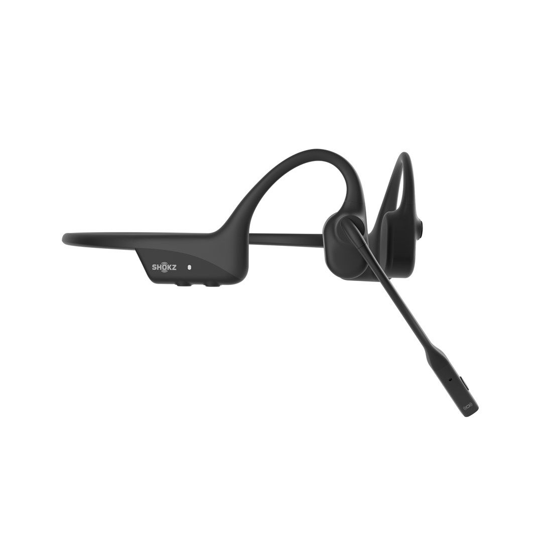 SHOKZ OpenComm2 UC Wireless Bluetooth Bone Conduction Videoconferencing Headset with USB-C adapter | 16 Hr Talk Time  29m Wireless Range  1 Hr Charge Time | Includes Noise Cancelling Boom Mic and Dongle  Black (C110-AC-BK)_4