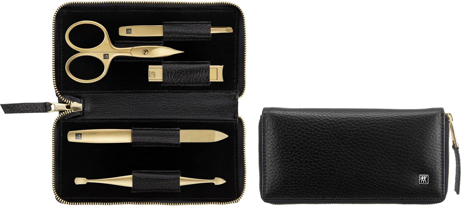 Zwilling Twinox Gold Edition Manicure Set - Black Leather Case  5 Pieces - Black_6