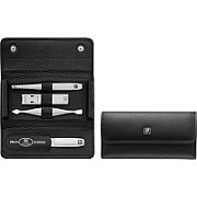 Zwilling Twinox Travel Set - Black Leather Case  4 Pieces - Black