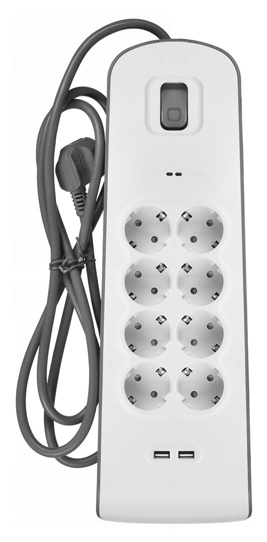 Belkin BSV804VF2M surge protector White 8 AC outlet(s) 2 m_2