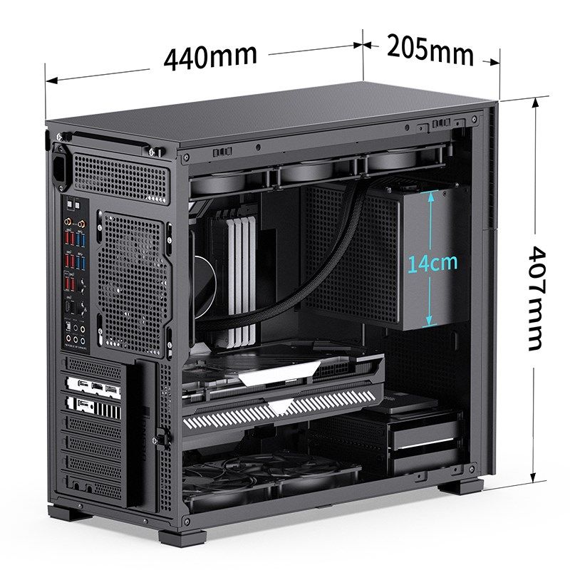 Jonsbo D41 MESH Screen ATX Case  Tempered Glass - black_5