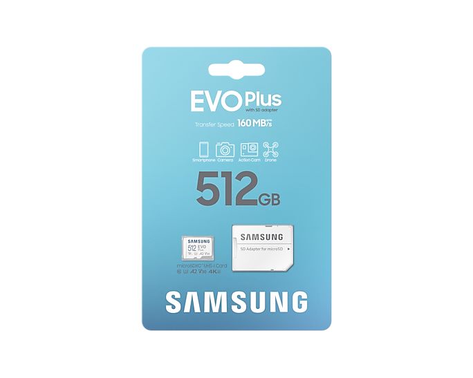 Samsung | microSD Card | EVO Plus | 512 GB | microSDXC | Flash memory class 10_3