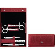 Zwilling Classic Inox Manicure Set – Red Leather Case  5 Pieces - Red_1