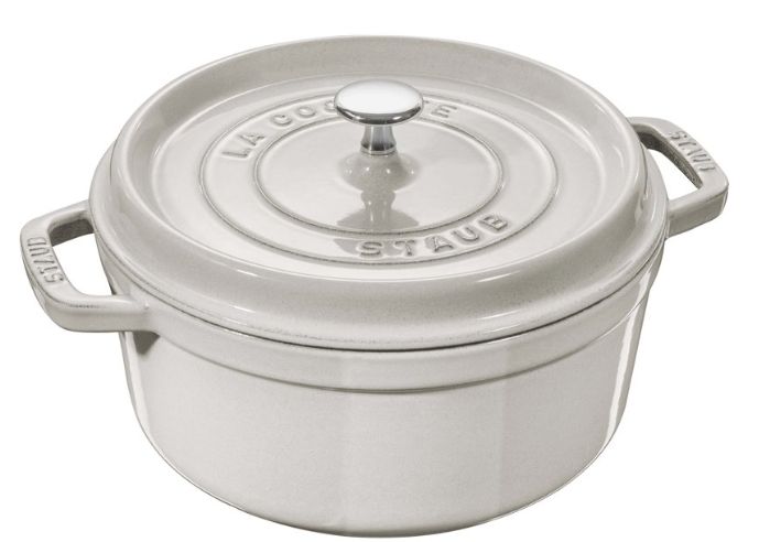 Staub Round Cast Iron Pot - 2.6 ltr  White Truffle_2