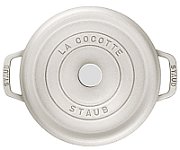 Staub Round Cast Iron Pot - 2.6 ltr  White Truffle_3