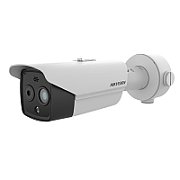 Camera de supraveghere Thermal si Optical IP Bullet DS-2TD2628-3/QA, termal: 256 x 192, optic: 2688 × 1520, iluminare min: 0.0089Lux @(F1.6,AGC ON) ,0 Lux cu IR, lentila fixa: 4.3mm, alimentare: 24 VAC ± 25%: 0.8 A, Max.8.5 W, 12 VDC ± 25%: 0.7 A, Max.8.5 W, PoE (802.3af, class 3): 36 V to 57 V_1